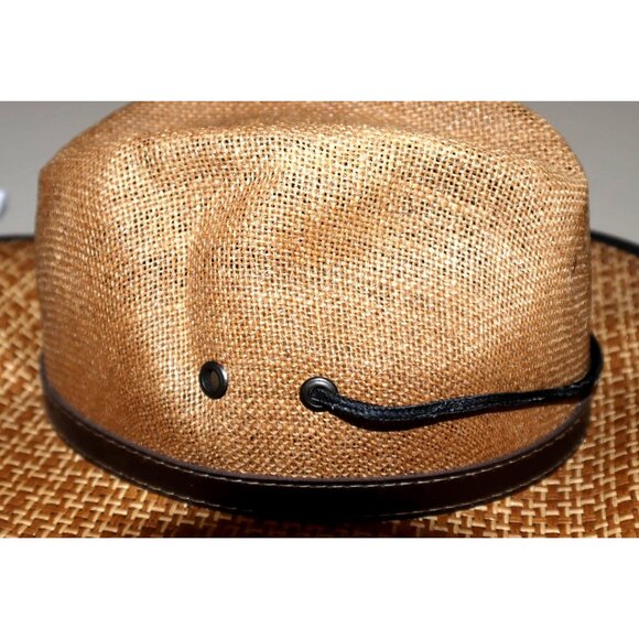 Tonpsom Straw Safari Hat Mexico Wide Brim Vintage Coastal Grandmother Cottagecor - Picture 4 of 6